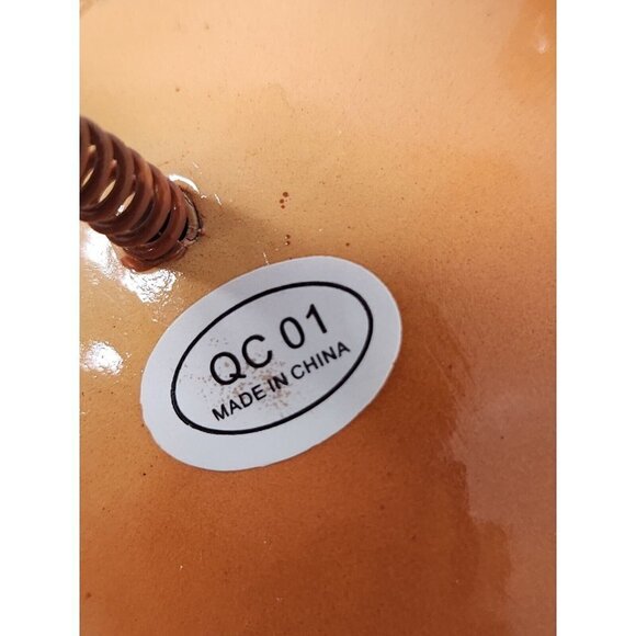 Exhart Ceramic Wobble Bobble Dog Figurine Whimsical Kitchy Spring Ears Legs Tail - Picture 10 of 13